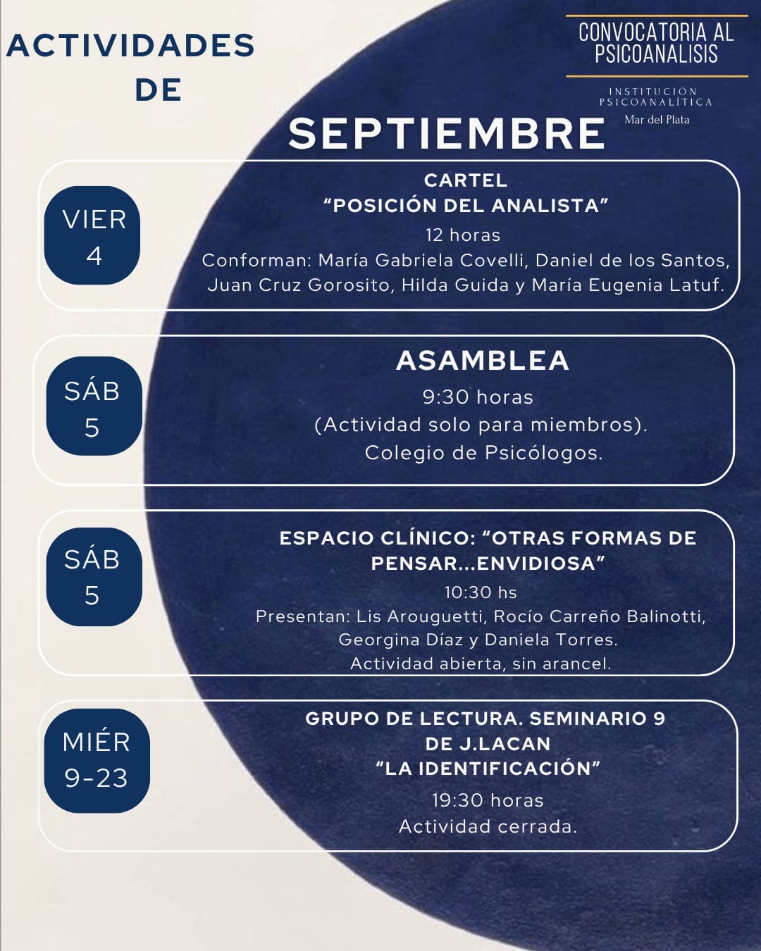 Agenda Septiembre 2026